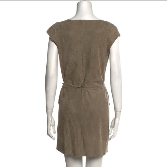 Joie Brown Suede Leather Dress (Small) - Picture 3 of 3